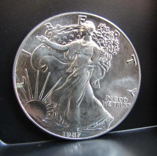 1987 SILVER EAGLE 1 OZ. FINE SILVER