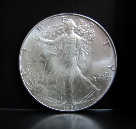 1986 SILVER EAGLE 1 OZ. FINE SILVER