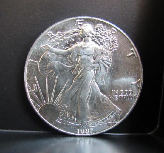 1987 SILVER EAGLE 1 OZ. FINE SILVER