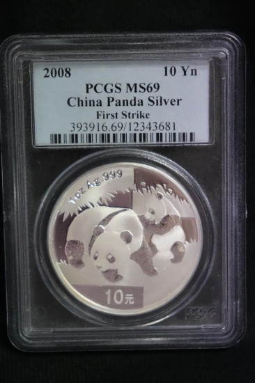 2008 China Panda 1 oz. Silver Coin