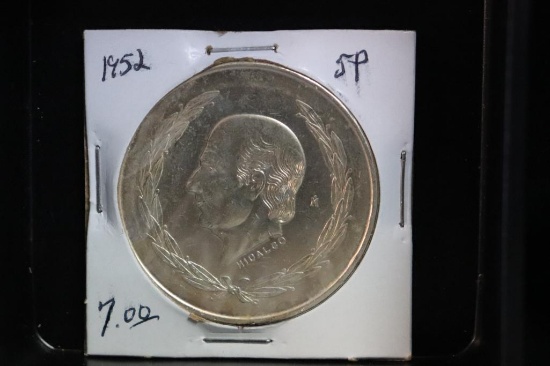1952 Mexico 5 Peso Silver Coin
