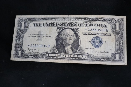 1957 B One Dollar Silver Certificate