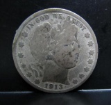 1913 BARBER HALF DOLLAR