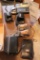 Lot of old binoculars and cameras
