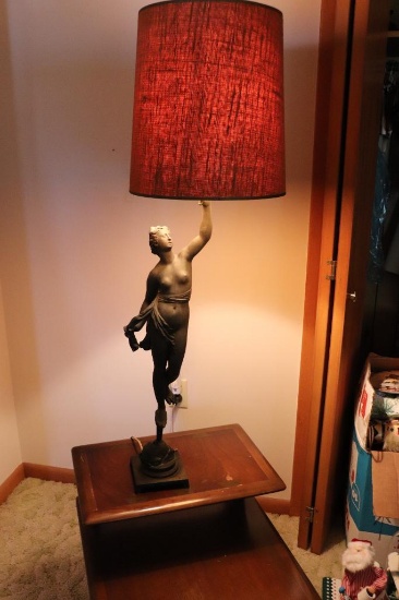 Vintage Bronze Table Lamp 41.5 in. tall