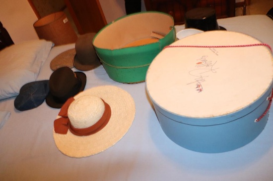 Lot Of Vintage Hats and Hat Boxes