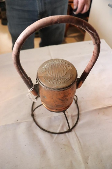Vintage Railroad brass battery lantern