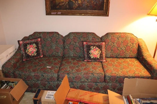 Floral Couch 89 in. Long