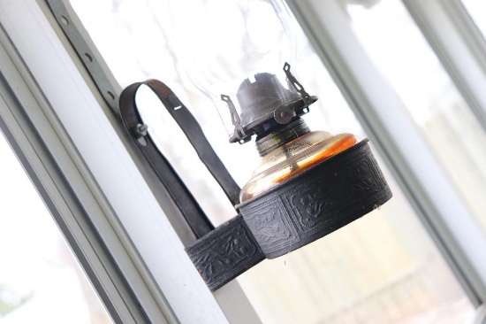 Vintage Oil Lamp With Hanger