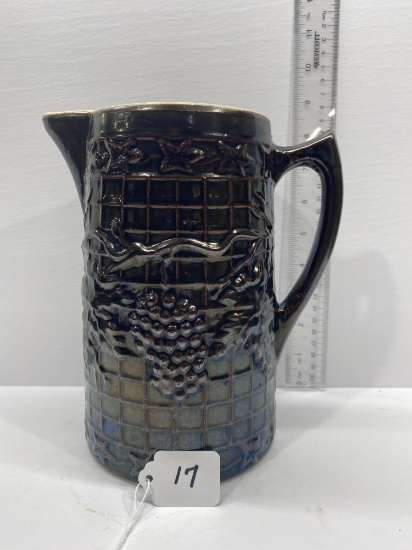 WHITE HALL BROWN GRAPE PITCHER