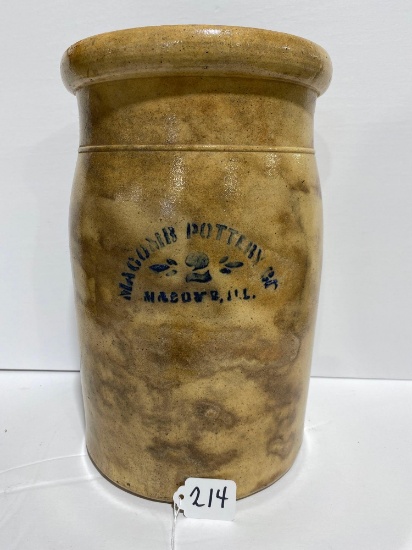 2 GAL MACOMB POTTERY CO. MACOMB, IL CHURN