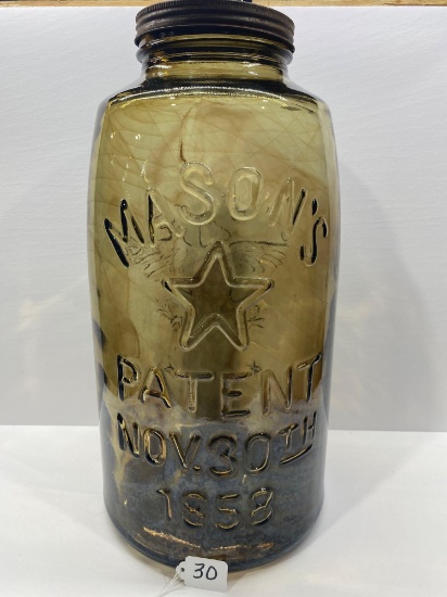 LARGE MASON JAR 19 INCHES TALL