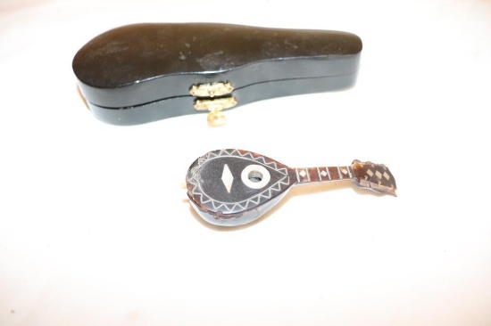 Small Old Wooden Violin In Wooden Case