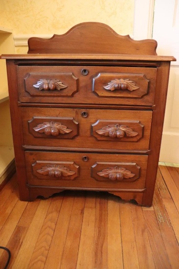 3-Drawer Antique Dresser 16 in. x 28 in. x 29 in.
