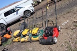 (4) Various Lot Of Push Mowers