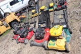 (4) Various Lot Of Push Mowers