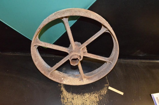 17 in. Dia. Antique Steel Wheel