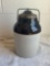 unmarked 1 gal. crock jug w/bailed lid