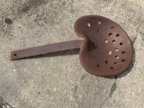 Unmarked steel implement seat