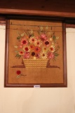 Framed Burlap Picture
