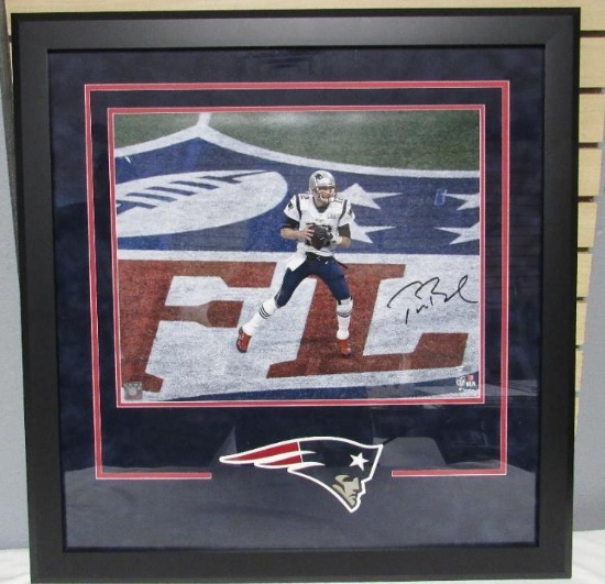 16x20 framed print Tom Brady signed New England Patriots