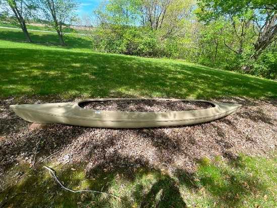 HOLY CANOE USED AS FLOWERBED