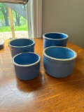 QUANTITY OF BLUE POTTERY BUTTER CROCS