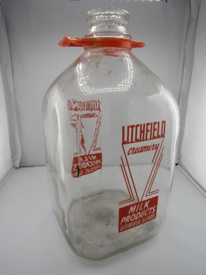VINYAGE 1 GALLON LITCHFIELD CREAMERY, LITCHFIELD, ILL