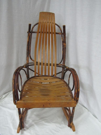 ANTIQUE BENT WOOD ROCKING CHAIR