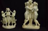 (2) Ceramic Statues