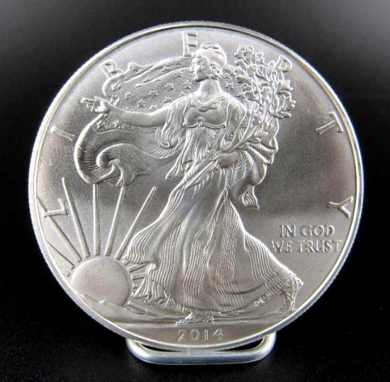 2014 LIBERTY SILVER EAGLE 1 OZ FINE SILVER DOLLAR