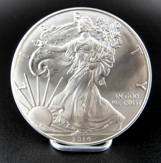 2014 LIBERTY SILVER EAGLE 1 OZ FINE SILVER DOLLAR