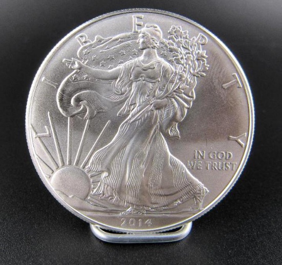 2014 LIBERTY SILVER EAGLE 1 OZ FINE SILVER DOLLAR