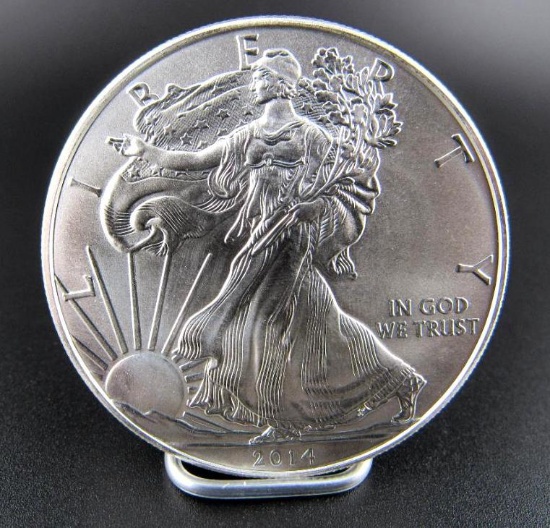 2014 LIBERTY SILVER EAGLE 1 OZ FINE SILVER DOLLAR