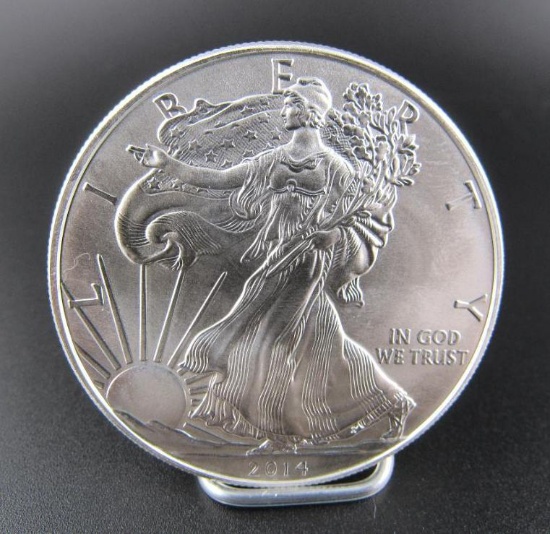 2014 LIBERTY SILVER EAGLE 1 OZ FINE SILVER DOLLAR