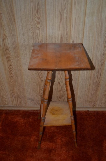 Antique Oak Plant Stand