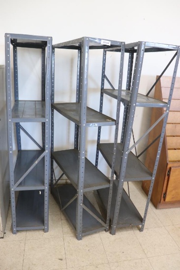 (3) METAL SHELVING UNITS