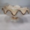 Large Decorative hand painted ceramic Oyster Shell Shaped Bowl