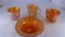 Carnival glass x4 pieces