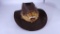 Vintage Beaver 10x TEn x Cowboy Hat with Feather decoration Lined WESTERN Hat Works Custon 7