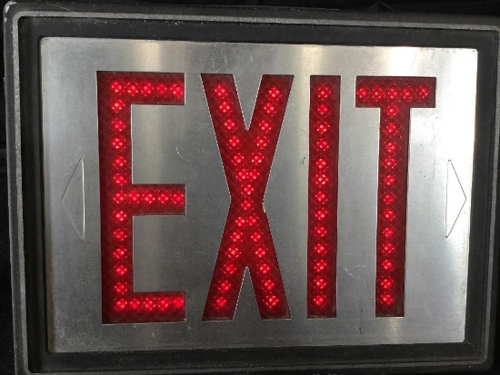 Exit sign,electric, lights up