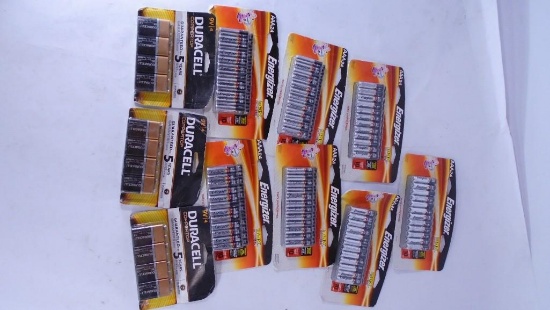 Batteries: Energizer AAA 7 Packs of 24 Batteries, Duracell 9v 3 Packs of 4 Batteries