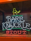 Bare Knuckle Stout. Neon sign. Tested, works.