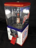 Small Budweiser gumball vending machine, with key
