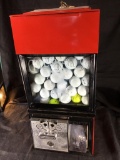 Victor 77 Golf Ball vending machine, full of new balls, with key