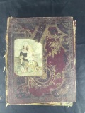 Vintage Book of pictures. Very old. Paper crumbling. Antique Style scrapbooking.