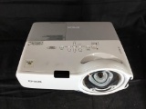 Epson PowerLite 410W Wide angle Projector. Super cool. Tested Includes bulb. No power cord.