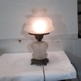 Vintage Milk Glass Lamp Powers on
