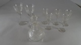 x5 small Glasses x2 glasses and decanter