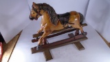 horse rocking wooden carved